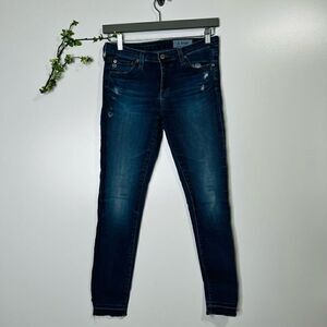 AG Adriano Goldschmeid The Legging Ankle Super Skinny Jeans Raw Hem